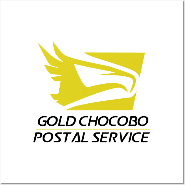 Gold Chocobo Postal Service Wall Art by InsomniaStudios